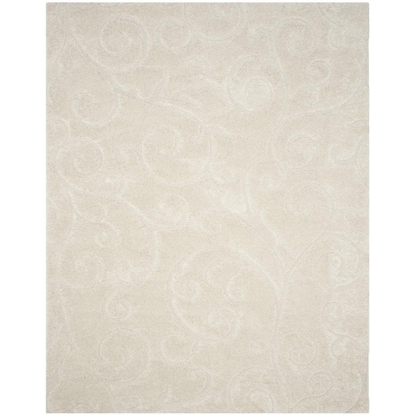 Safavieh Shag Large Rectangle Area RugCreme & Creme 11 x 15 ft. - SG455-1111-1115