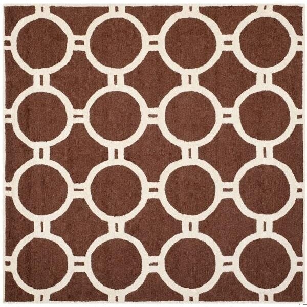 Safavieh Cambridge Hand Tufted Runner Rug- Dark Brown - Ivory- 2 ft. 6 in. x 6 ft. - CAM145H-26