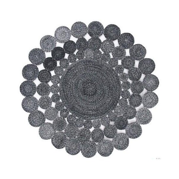 Safavieh 3 x 3 ft. Cape Cod Round Area Rug, Charcoal - CAP226H-3R