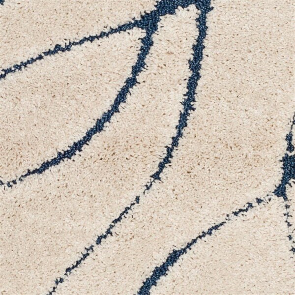 Safavieh 6 ft.7 in. x 6 ft.7 in. Power Loomed Square Shag RugCream & Blue - SG471-1165-7SQ