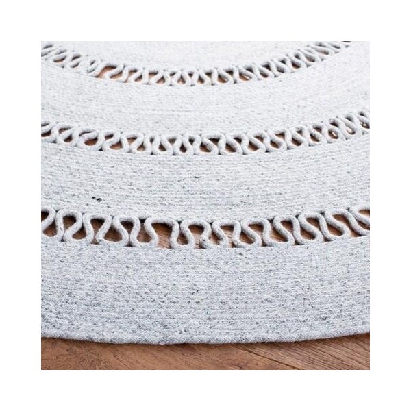 Safavieh 3 x 3 ft. Cape Cod Round Area RugGrey - CAP221F-3R