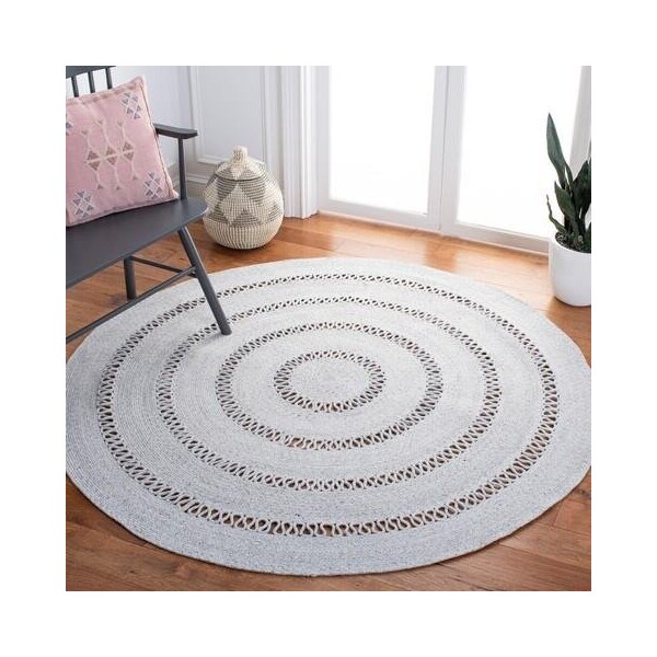 Safavieh 3 x 3 ft. Cape Cod Round Area RugGrey - CAP221F-3R