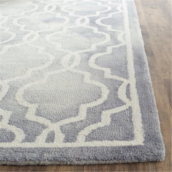 Safavieh Dip Dye Hand Tufted Rectangle Rug- Grey - Ivory- 2 x 3 ft. - DDY539C-2