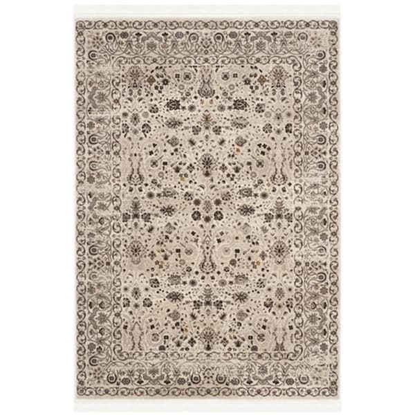 Safavieh Serenity Power Loomed Rectangle Rug- Creme - Brown- 3 ft. 6 in. x 5 ft. 6 in. - SER213F-35