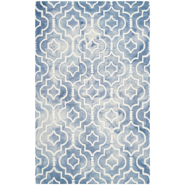 Safavieh Dip Dye Hand Tufted Runner Rug- Blue - Ivory- 2 ft. 3 in. x 8 ft. - DDY538K-28