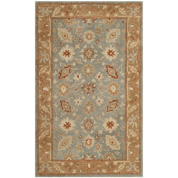 Safavieh Antiquity Hand Tufted Small Rectangle Area Rug, Blue and Beige - 3 x 5 ft. - AT61A-3