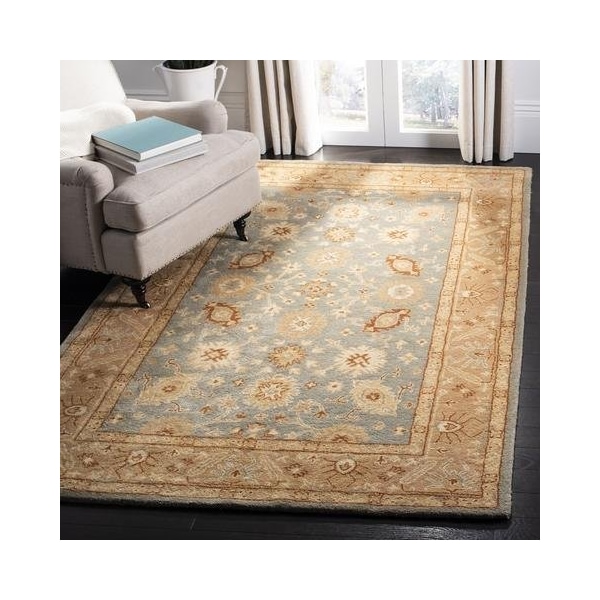 Safavieh Antiquity Hand Tufted Small Rectangle Area Rug, Blue and Beige - 3 x 5 ft. - AT61A-3