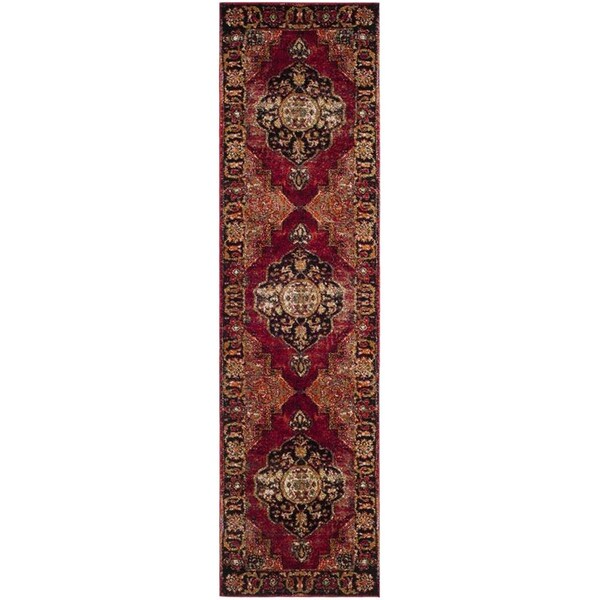 Safavieh VIntage Hamadan Runner Area Rug, Red and Multi - 2 ft. - 3 in. x 8 ft. - VTH219A-28