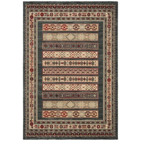 Safavieh 8 x 11 ft. Mahal Collection Global Rectangle Power Loomed RugNavy & Creme - MAH636C-8