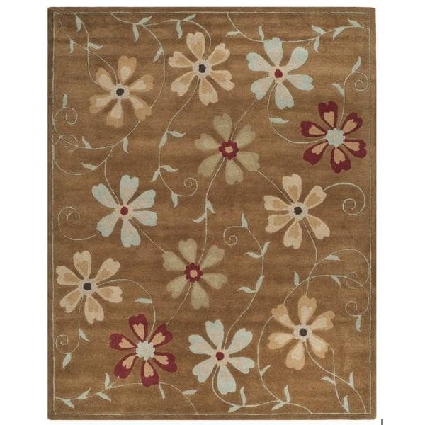Safavieh 2 x 3 ft. Accent Country and Floral Blossom- Camel and Multi Hand Hooked Rug - BLM784B-2