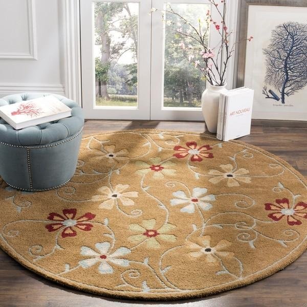 Safavieh 2 x 3 ft. Accent Country and Floral Blossom- Camel and Multi Hand Hooked Rug - BLM784B-2