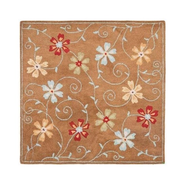 Safavieh 2 x 3 ft. Accent Country and Floral Blossom- Camel and Multi Hand Hooked Rug - BLM784B-2