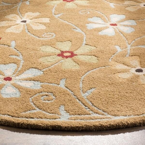 Safavieh 2 x 3 ft. Accent Country and Floral Blossom- Camel and Multi Hand Hooked Rug - BLM784B-2
