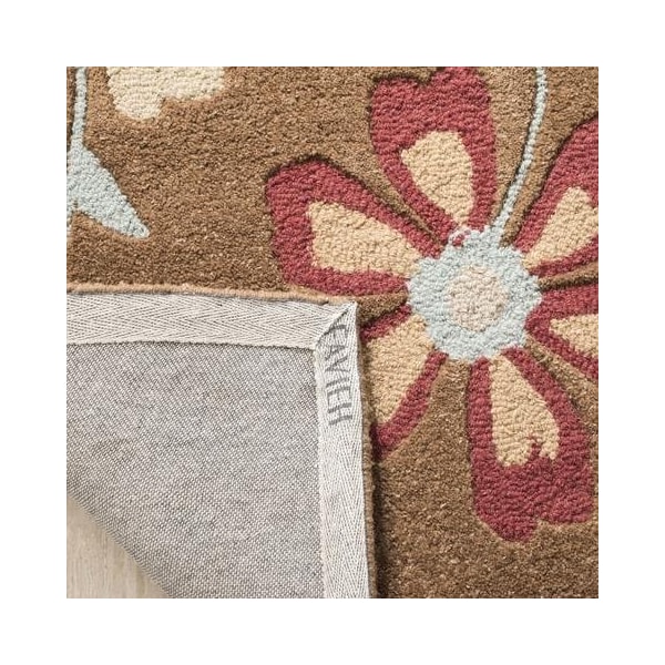 Safavieh 2 x 3 ft. Accent Country and Floral Blossom- Camel and Multi Hand Hooked Rug - BLM784B-2