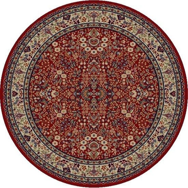 Concord Global 5 ft. 3 in. Jewel Sarouk - Round, Red - 41100