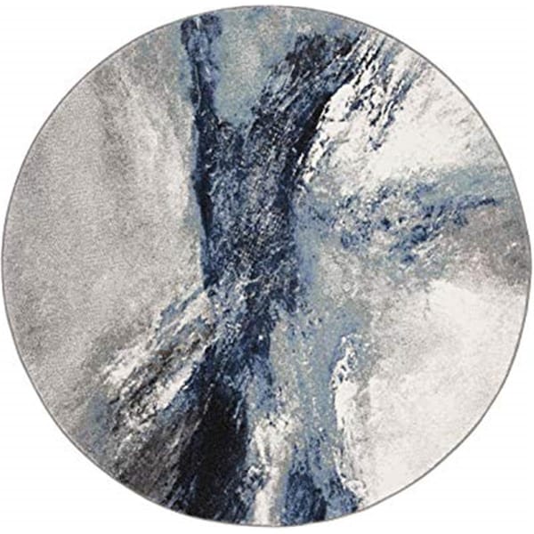 Safavieh 5 ft. 3 in. x 5 ft. 3 in. Galaxy Round Power-Loomed Rug Blue & Gray - GAL117M-5R