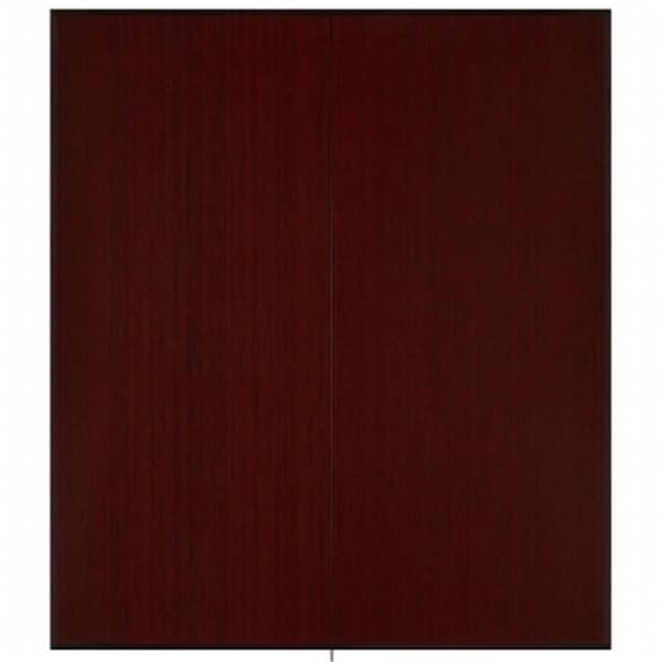 Anji Mountain Bamboo Tri-Fold Plush Chairmat with No Lip- Dark Cherry - 42 x 48 in. - AMB0500-1011