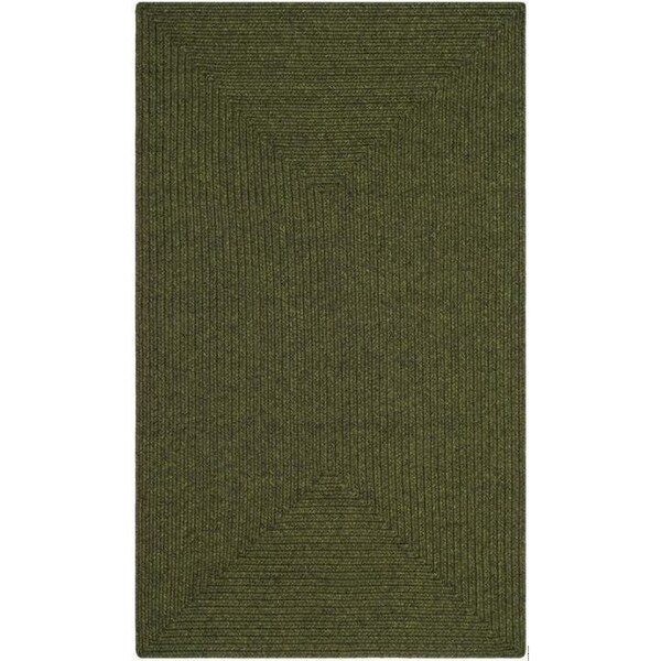 Safavieh 2 Ft.-6 In. X 5 Ft. Braided Hand Woven Half Moon Area Rug, Green - BRD315A-25HM