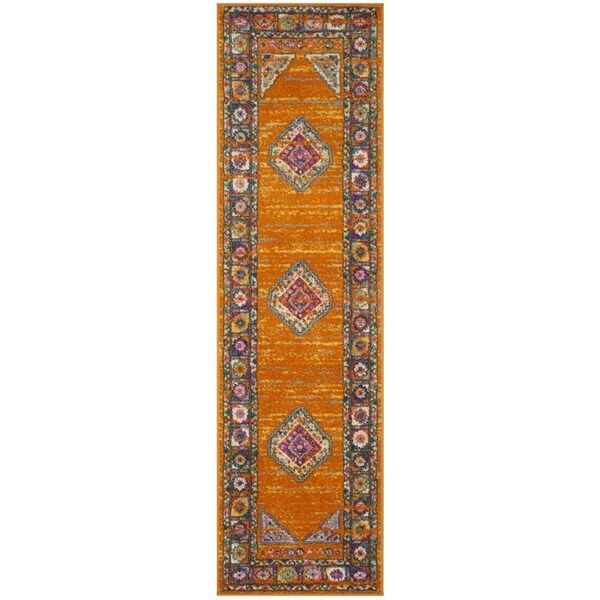 Safavieh Madison Runner Rugs, Orange and Fuchsia - 2 ft.-3 in. x 12 ft. - MAD133D-212