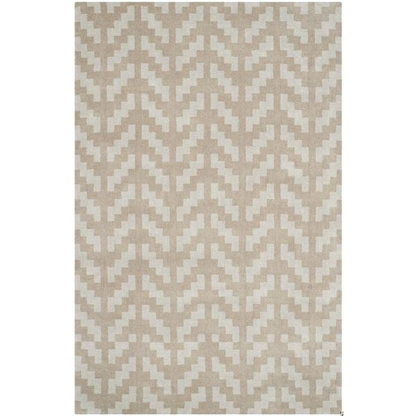 Safavieh Cambridge Hand Tufted Round Rug- Grey - Taupe- 6 x 6 ft. - CAM322A-6R