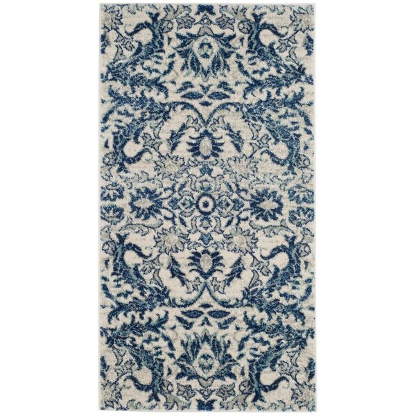 Safavieh Evoke Power Loomed Runner RugIvory & Blue 2 ft. 2 in. x 11 ft. - EVK238C-211