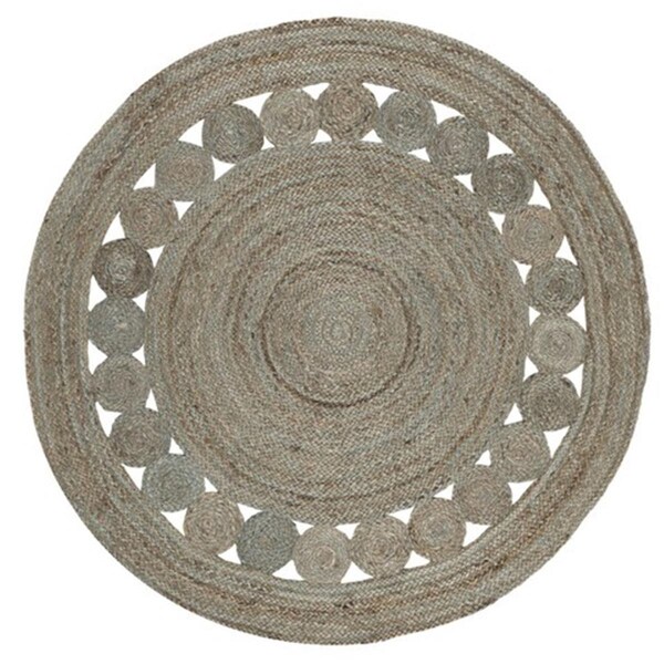 Safavieh 5 x 5 ft. Round Natural Fiber Hand Woven Rug, Grey - NF364C-5R