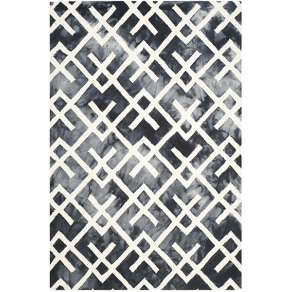 Safavieh Dip Dyed Hand Tufted Rectangle Rug- Graphite - Ivory- 2 x 3 ft. - DDY677J-2