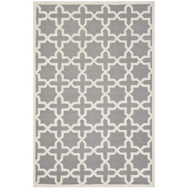 Safavieh Cambridge Hand Tufted Runner RugSilver & Ivory 2 ft.-6 in. x 6 ft. - CAM125D-26