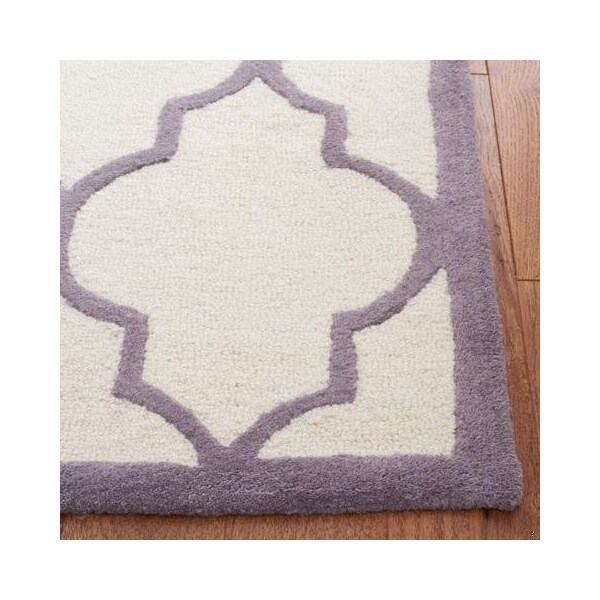 Safavieh Cambridge Hand Tufted Rectangle Rug- Ivory - Silver- 2 x 3 ft. - CAM134Y-2