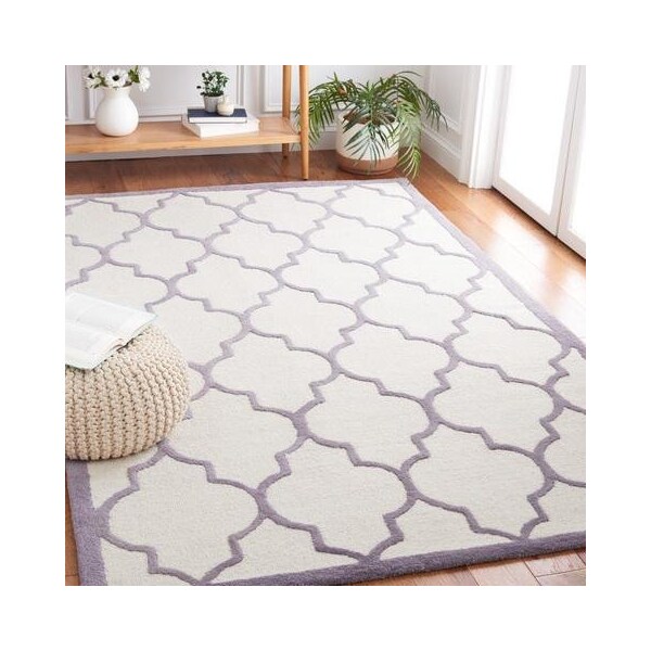 Safavieh Cambridge Hand Tufted Rectangle Rug- Ivory - Silver- 2 x 3 ft. - CAM134Y-2