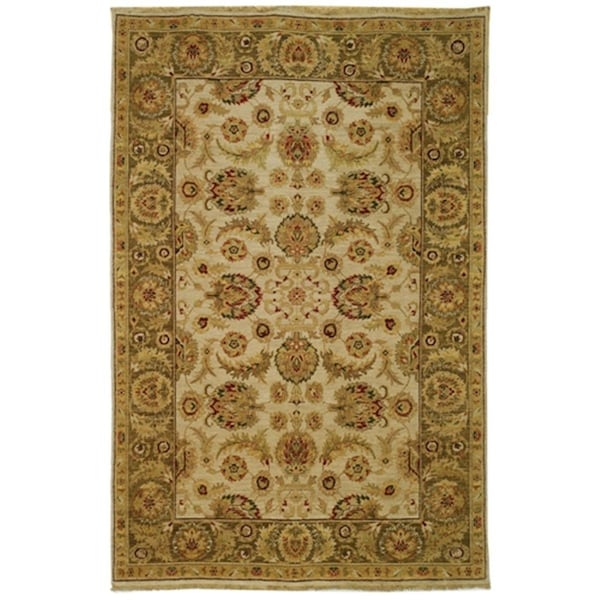 Safavieh Old World 6 ft. x 9 ft. Hand Knotted Medium Rectangle Rug - Ivory-Green - OW129A-6