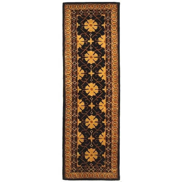 Safavieh 2 Ft. - 3 In. x 10 Ft. Runner- Traditional Classic Green And Apricot Hand Tufted Rug - CL303C-210