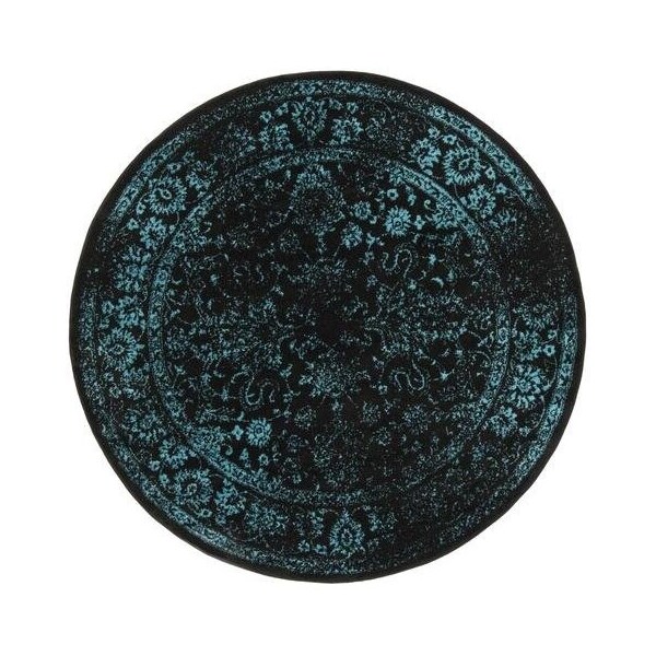 Safavieh Adirondack Power Loomed Small Rectangular Area Rug, Black and Teal - 4 x 6 ft. - ADR109K-4
