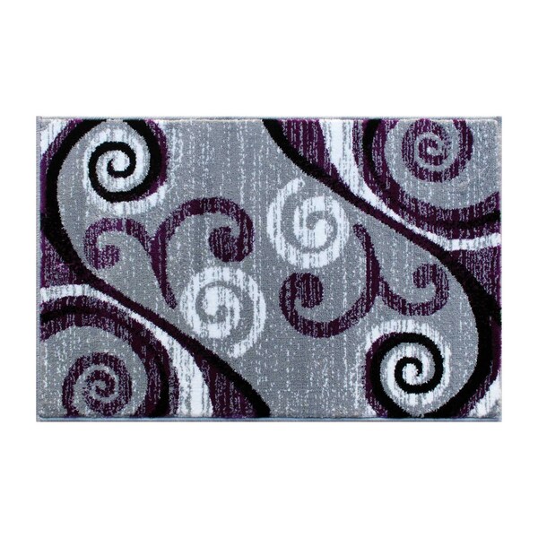 Flash Furniture Purple 2' x 3' Distressed Abstract Area Rug - OKR-RG1100-23-PU-GG