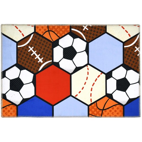 Perspectiva 20 x 30 in. Allstars Indoor Area Rug - PE2132240