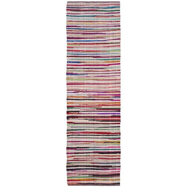 Safavieh Rag Hand Woven Runner RugIvory & Multicolor 2 ft. 3 in. x 8 ft. - RAR240A-28