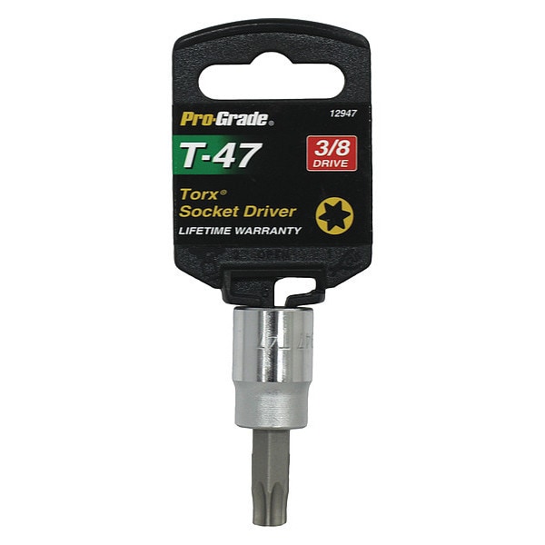 Pro-Grade Tools "ternal Torx Socket, 3/8"Dr., T47 - 12947