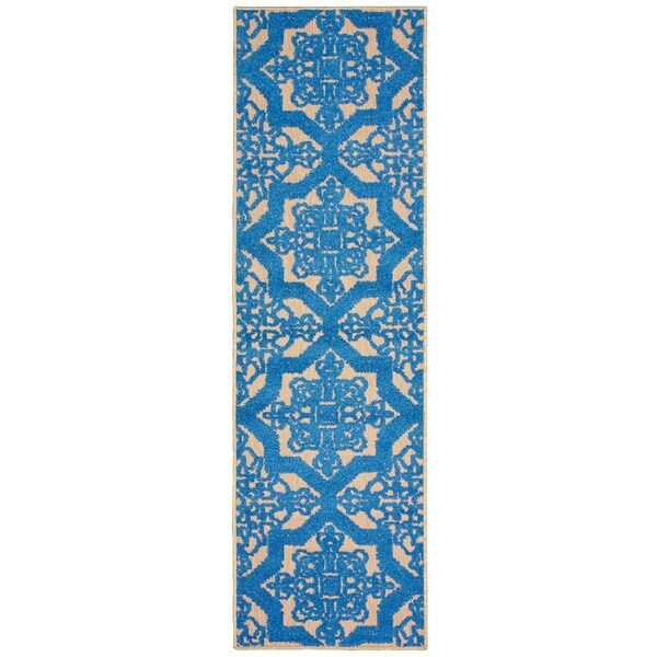 Oriental Weavers Cayman 2541M 2x8 Runner - Sand/ Blue-Polypropylene - C2541M068230ST