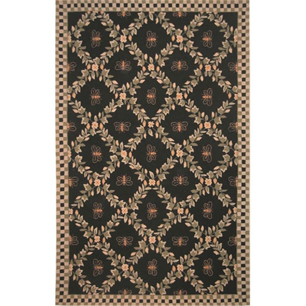 Safavieh 7 Ft. - 9 In. x 9 Ft. - 9 In. Large Rectangle- Country - Floral Chelsea Hand Hooked Rug - HK55B-8