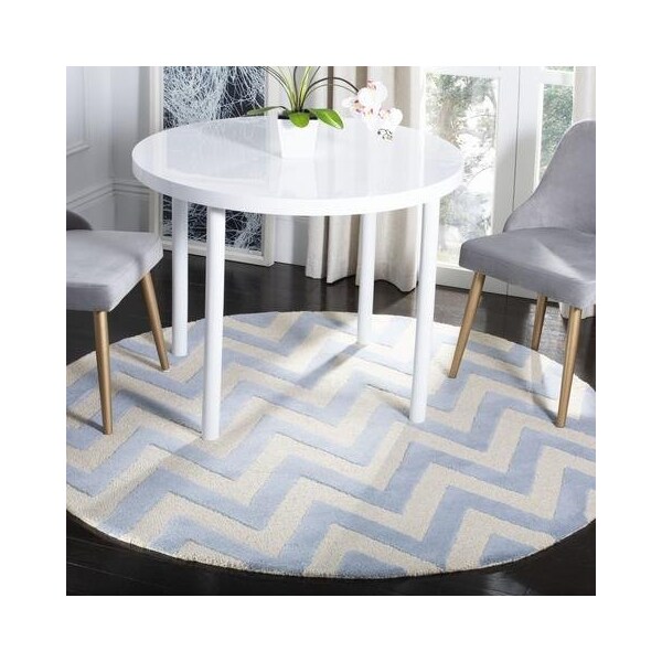 Safavieh Cambridge Hand Tufted Accent Rug- Light Blue - Ivory- 2 x 3 ft. - CAM139A-2