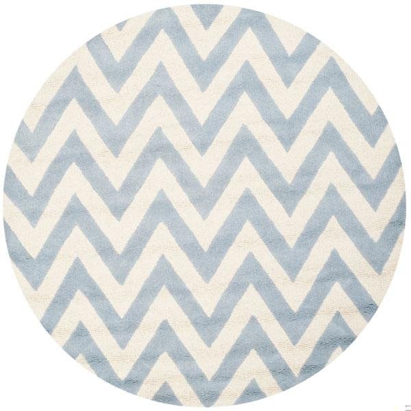 Safavieh Cambridge Hand Tufted Accent Rug- Light Blue - Ivory- 2 x 3 ft. - CAM139A-2