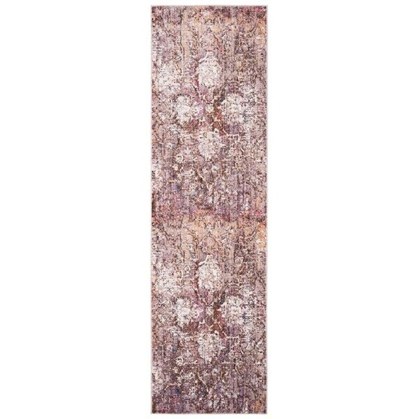 Safavieh 7 x 7 ft. Bristol Square Power Loomed Rug Pink & Grey - BTL487U-7SQ