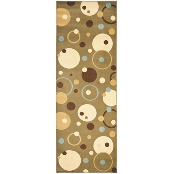 Safavieh 2 ft. 4 in. x 9 ft. Country and Floral Porcello Green and Multicolor Runner Rug - PRL6851-5291-29