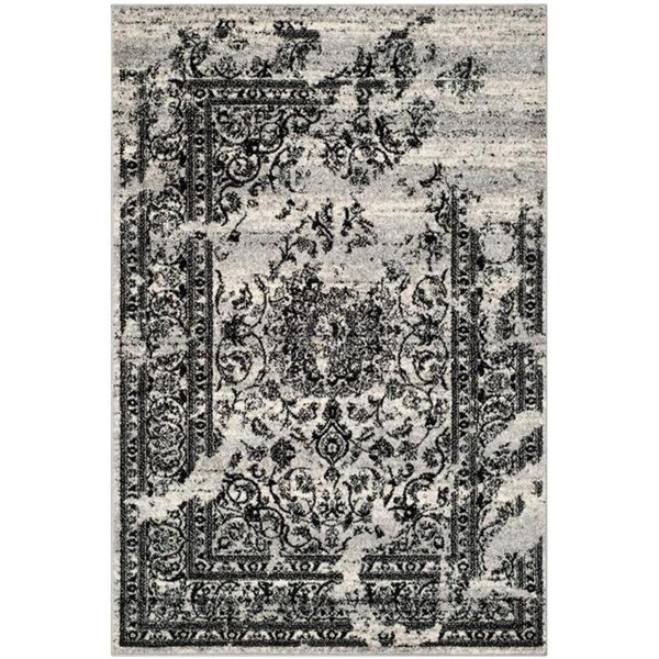 Safavieh 2 ft.-6 in. x 8 ft. Runner Casual Adirondack- Silver and Black Power Loomed Rug - ADR101A-28