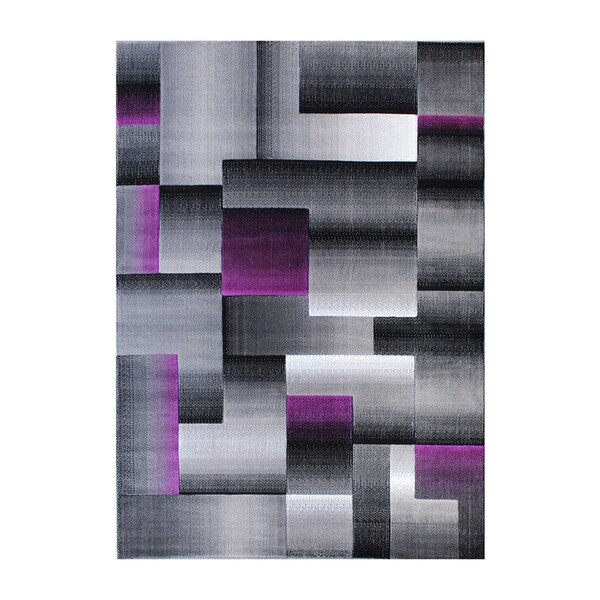 Flash Furniture Purple 8' x 10' Modern Color Blocked Area Rug - ACD-RGTRZ861-810-PU-GG