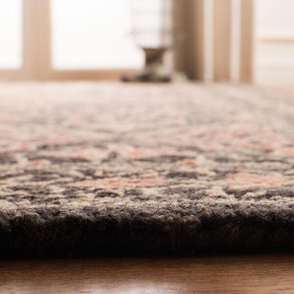 Safavieh 6 x 6 ft. Trace Hand Tufted & Transitional Square RugBlack & Red - TRC507Z-6SQ