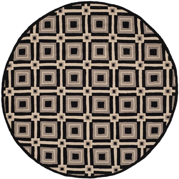 Safavieh Four Seasons Round RugsBlack & Grey 4 x 4 ft. - FRS483A-4R