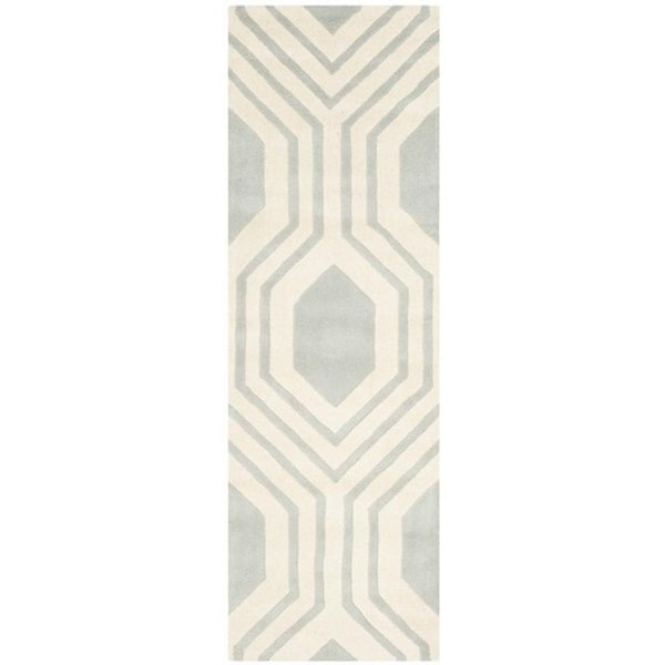 Safavieh Chatham Small Rectangle Area Rug, Grey and Ivory - 3 x 5 ft. - CHT760E-3