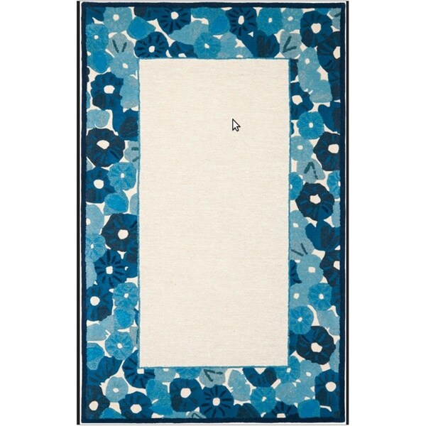 Flowers First 5 Ft. x 8 Ft. Medium Rectangle, Contemporary Martha Stewart Hand Tufted Rug - FL1862526