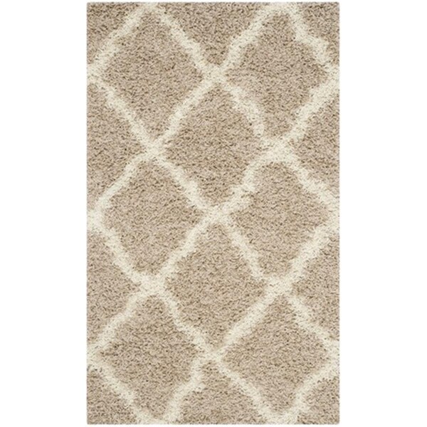Safavieh Dallas Shag Power Loomed Rectangle Rug- Beige - Ivory- 4 x 6 ft. - SGD257D-4